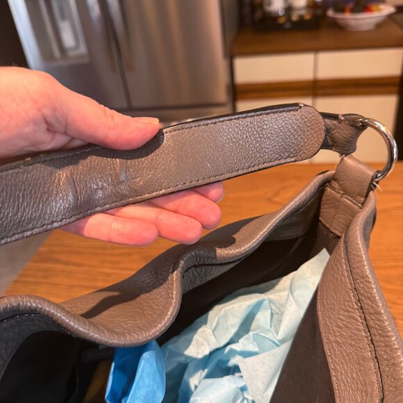 Marc by Marc Jacobs Standard Supply Workwear Leather Gray Slouchy Hobo Bag - Picture 2 of 16